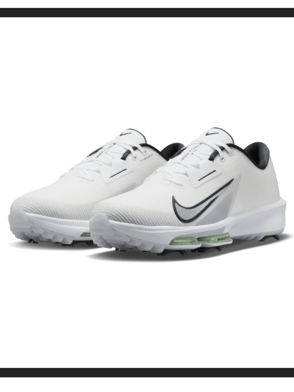 NEW Nike Air Zoom Infinity Tour 2 White Black Vapor Golf Spikes Shoes Mens 6.5 W